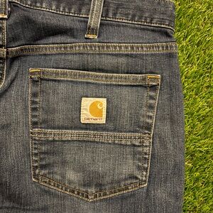 Relaxed fit Carhartt blue jeans